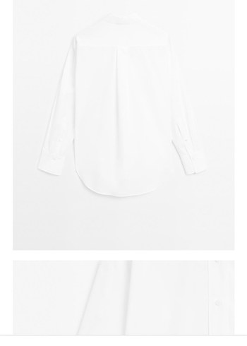 Massimo Dutti Kadın Beyaz Keten Uzun Kollu Gömlek