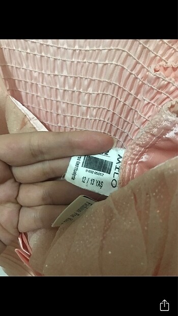 12-13 Yaş Beden pembe Renk Pudra pembe abiye elbise kız çocuk