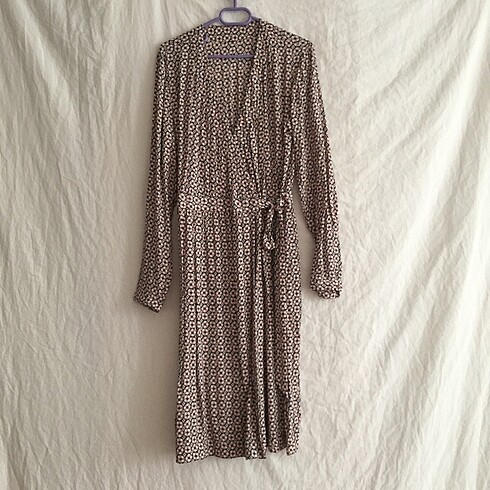 H&M Desenli Anvelop Elbise (34 beden)
