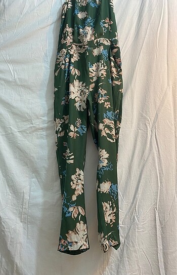 xs Beden Zara Yeşil Çiçek Desenli Tulum (XS)