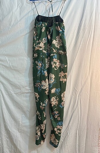 xs Beden yeşil Renk Zara Yeşil Çiçek Desenli Tulum (XS)
