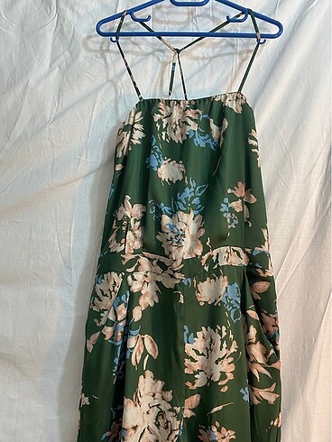 Zara Zara Yeşil Çiçek Desenli Tulum (XS)