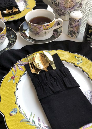 Keten Çatal Kaşık Bıçak Kılıfı - Görsel 2