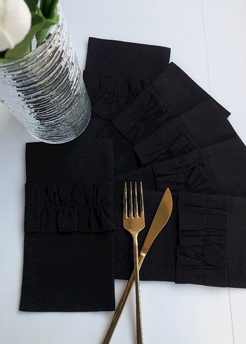 Keten Çatal Kaşık Bıçak Kılıfı - Görsel 4