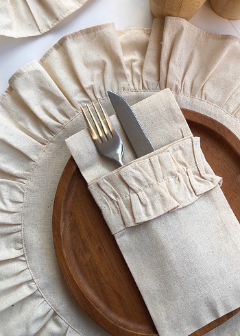 Keten Çatal Kaşık Bıçak Kılıfı - Görsel 2