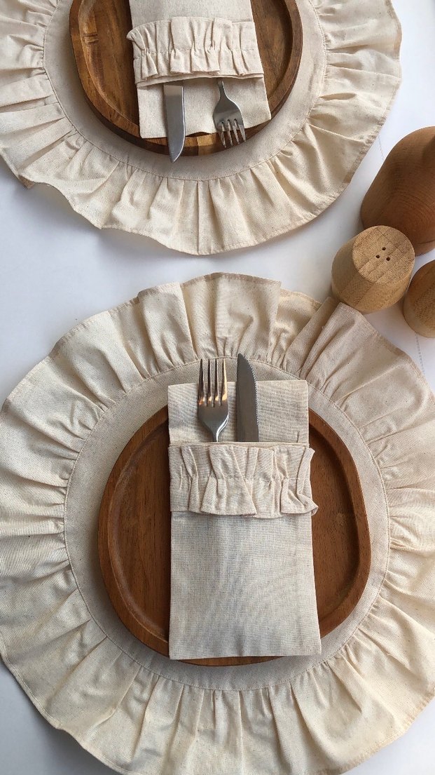 Keten Çatal Kaşık Bıçak Kılıfı - Görsel 3