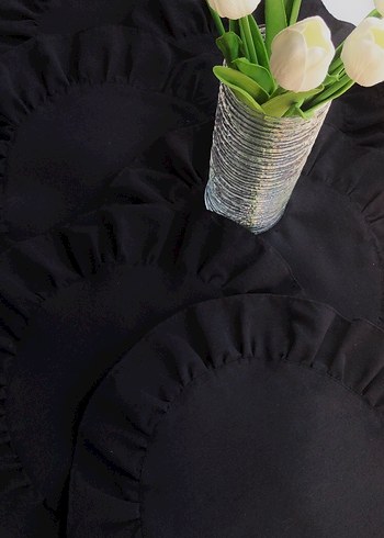 Keten Fırfırlı Yuvarlak Supla - Görsel 3