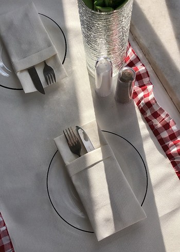 Ekru Çatal Kaşık Bıçak Kılıfı - Görsel 2