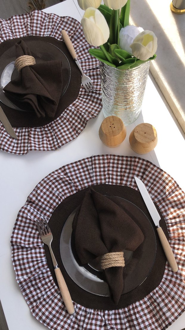 Kahverengi peçete - Görsel 2