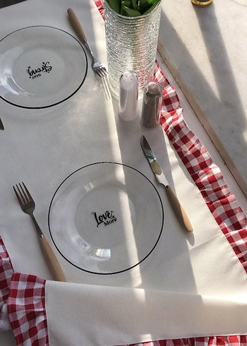 Pötikare Fırfırlı Ekru Runner - Görsel 2