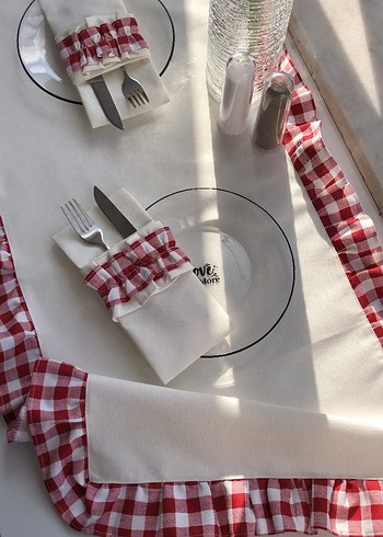 Fırfırlı Çatal Kaşık Bıçak Kılıfı - Görsel 2