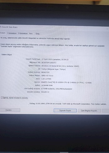  Beden Monster abra A5 gaming dizüstü bilgisayar