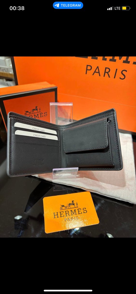 Hermes Paris Siyah Erkek Cüzdan - Görsel 2