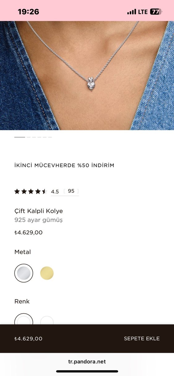 Pandora bileklik kolye - Görsel 5