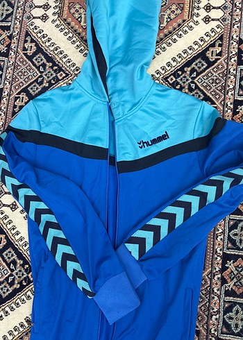 Erkek  çocuk Mavi Fermuarlı Kapüşonlu Ceket - Görsel 2