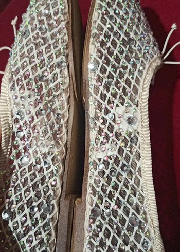 Beyaz İşlemeli Boncuklu  Babet.cok az kullanıldı.saglam.temiz - Görsel 10