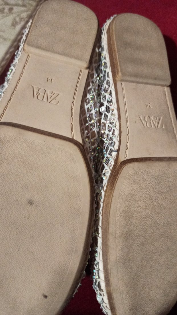 Beyaz İşlemeli Boncuklu  Babet.cok az kullanıldı.saglam.temiz - Görsel 4