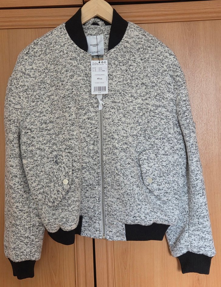 Mango Etiketli Yün Bomber Ceket — görsel 2/10
