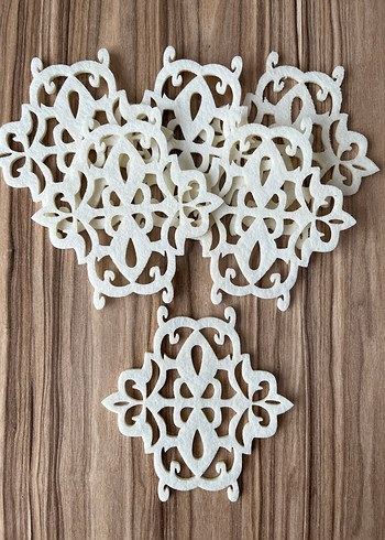 Bohem Tarzı Yaprak ve Desenli Keçe Bardak Altlıkları - Görsel 3