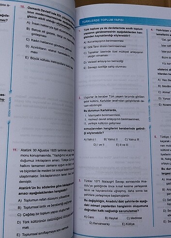  11.Sınıf Türk Kültür ve Medeniyet Tarihi Konu Özetli Soru Bankas