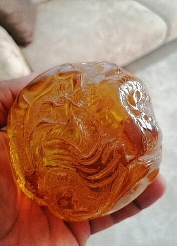 Beden Antika el oyması amber obje
