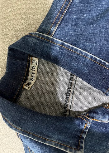 40 Beden Düğmeli Mavi Kadın Kot Ceket