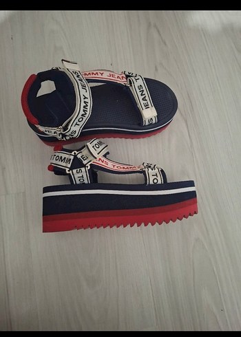 Tommy Jeans Erkek Mavi Gri Cırt Cırtlı Sandalet - Görsel 2