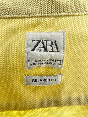 l Beden sarı Renk Zara Gömlek %70 İndirimli.