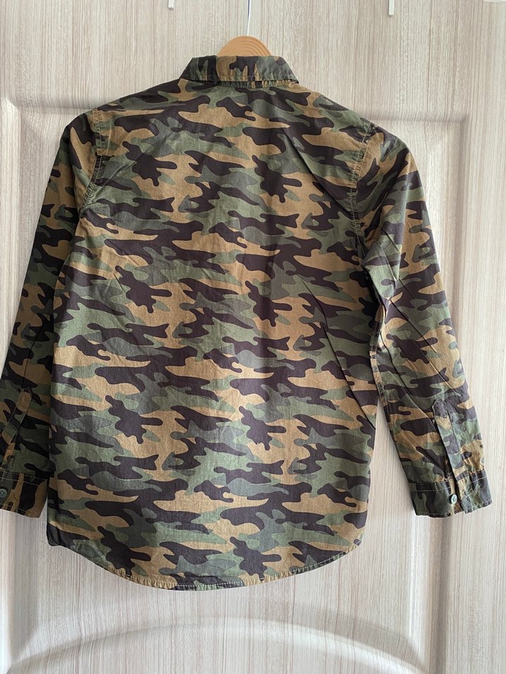 Erkek Çocuk Kamuflaj Uzun Kollu Gömlek - Görsel 2