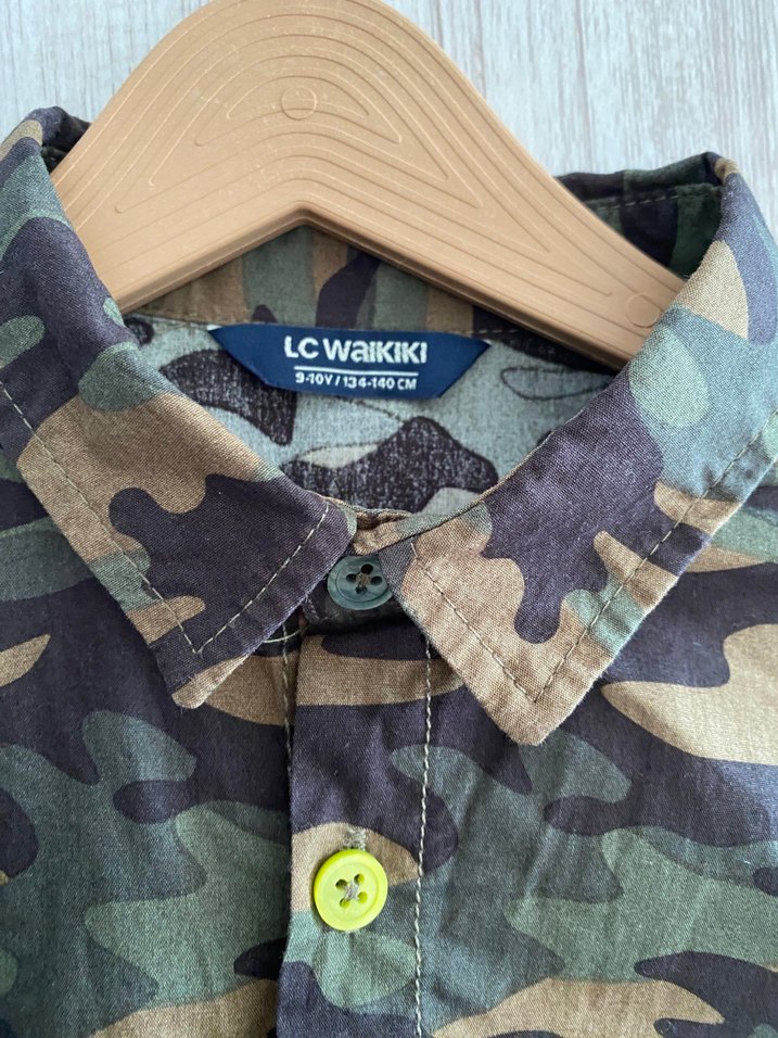 Erkek Çocuk Kamuflaj Uzun Kollu Gömlek - Görsel 3