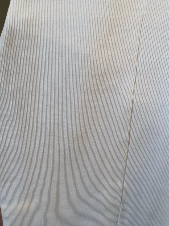 Beyaz Kısa Kollu Midi Keten Elbise - Görsel 3