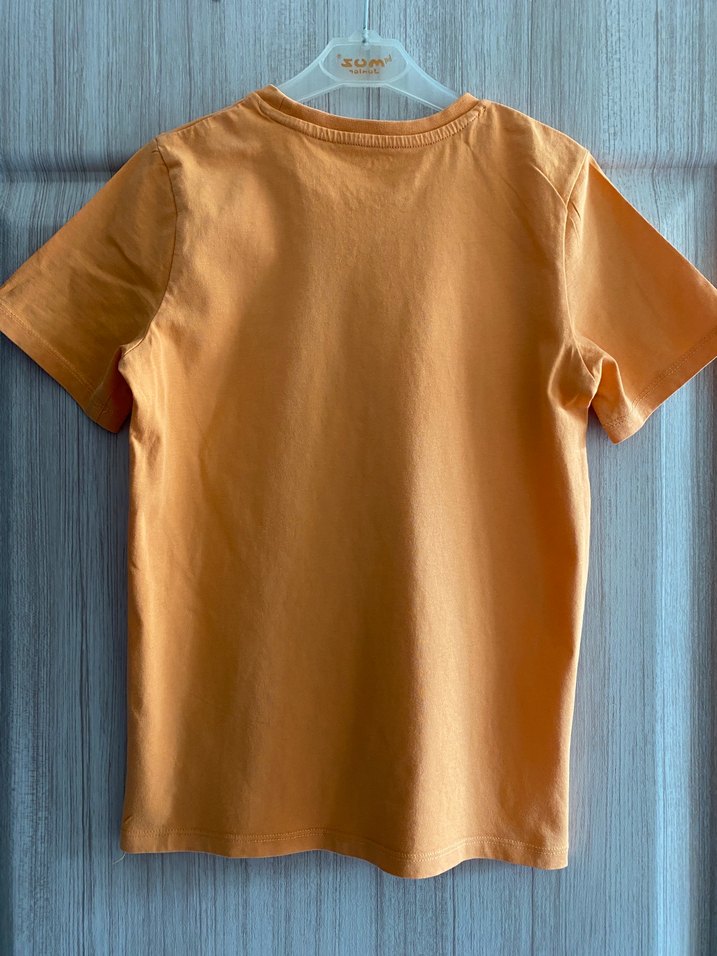 Turuncu Baskılı Erkek Çocuk Tişörtü - Görsel 3