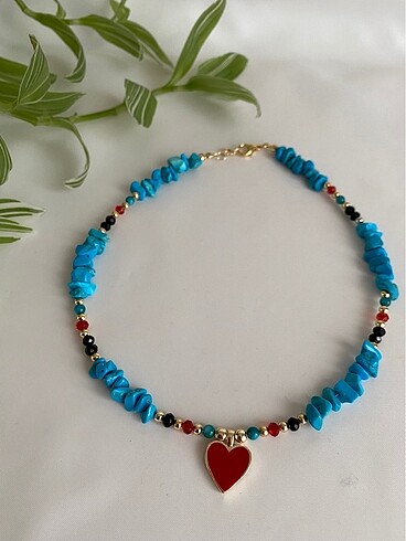 Kristal taş ve boncuk kolyeler - Görsel 6