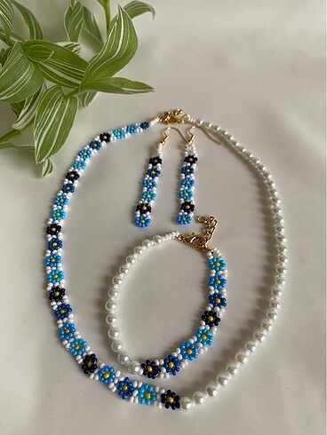 Kristal taş ve boncuk kolyeler - Görsel 18