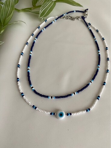 Kristal taş ve boncuk kolyeler - Görsel 19