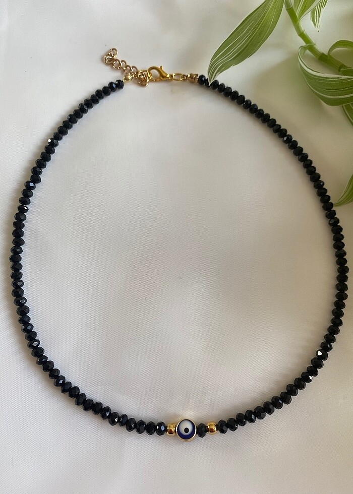 Kristal taş ve boncuk kolyeler - Görsel 5