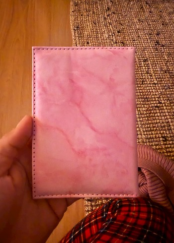 Fermuarlı Pembe Deri Bohem Kadın Cüzdanı - Görsel 3