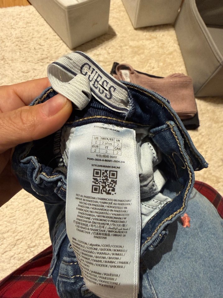 Orginal guess Payetli Nakışlı Çocuk Kot Pantolon - Görsel 4