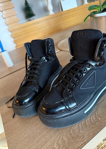 Prada Siyah  Spor Ayakkabı - Görsel 3