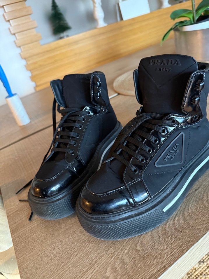 Prada Siyah  Spor Ayakkabı - Görsel 3
