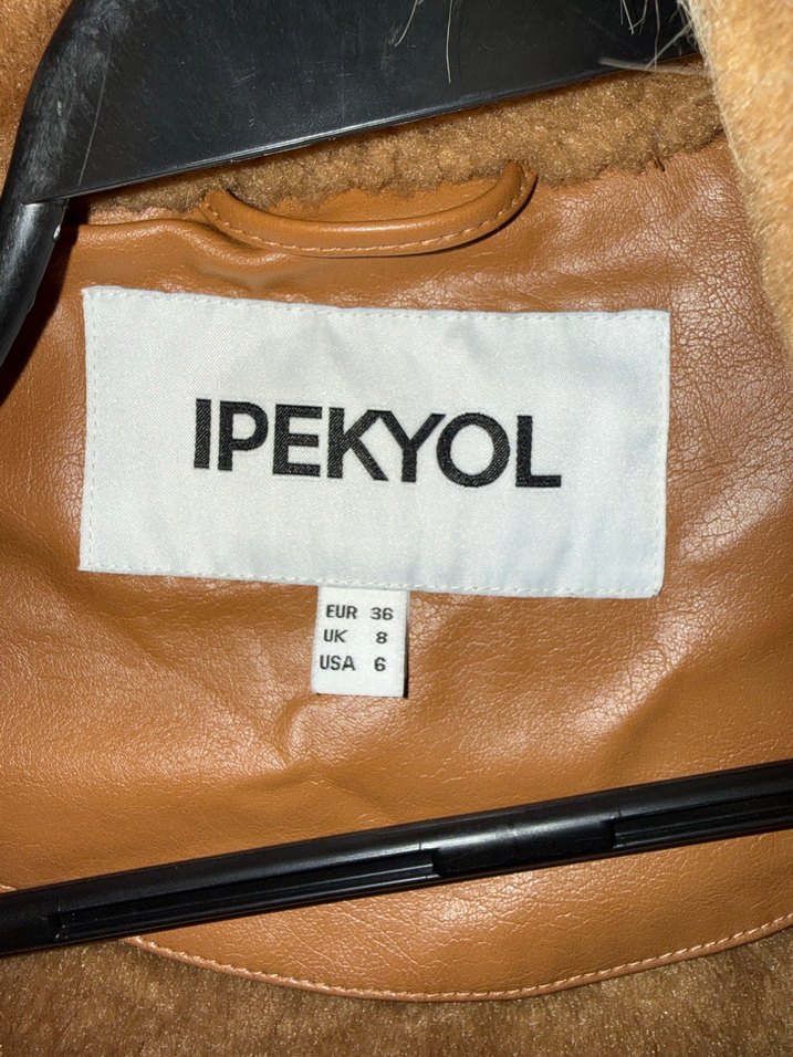 Kahverengi Kürklü Deri Kadın Ceket - Görsel 2