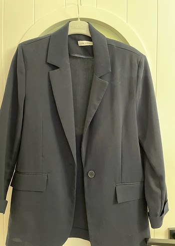 LC Waikiki Düğmeli Lacivert Kadın Blazer Ceket