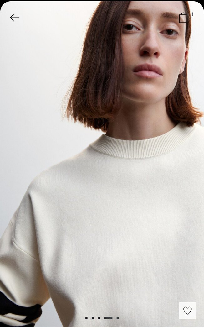 Çizgili Oversize Kadın Sweatshirt - Görsel 4