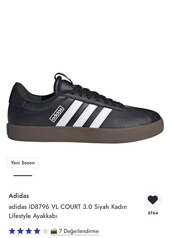 37 Beden siyah Renk Adidas Siyah Beyaz Spor Ayakkabı
