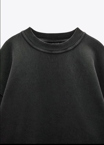 Zara soluk efektli antrasit Sweatshirt - Görsel 5