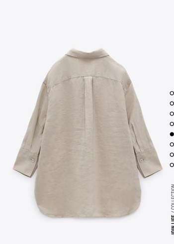 Zara Zara Bej Keten Gömlek