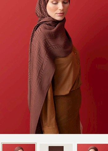 imonnoor acı Kahverengi Naia Kadın Şal - Görsel 3