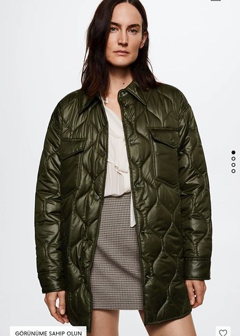 Kadın Haki Mini Kısa Mont - Görsel 3