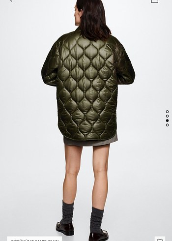 Kadın Haki Mini Kısa Mont - Görsel 4