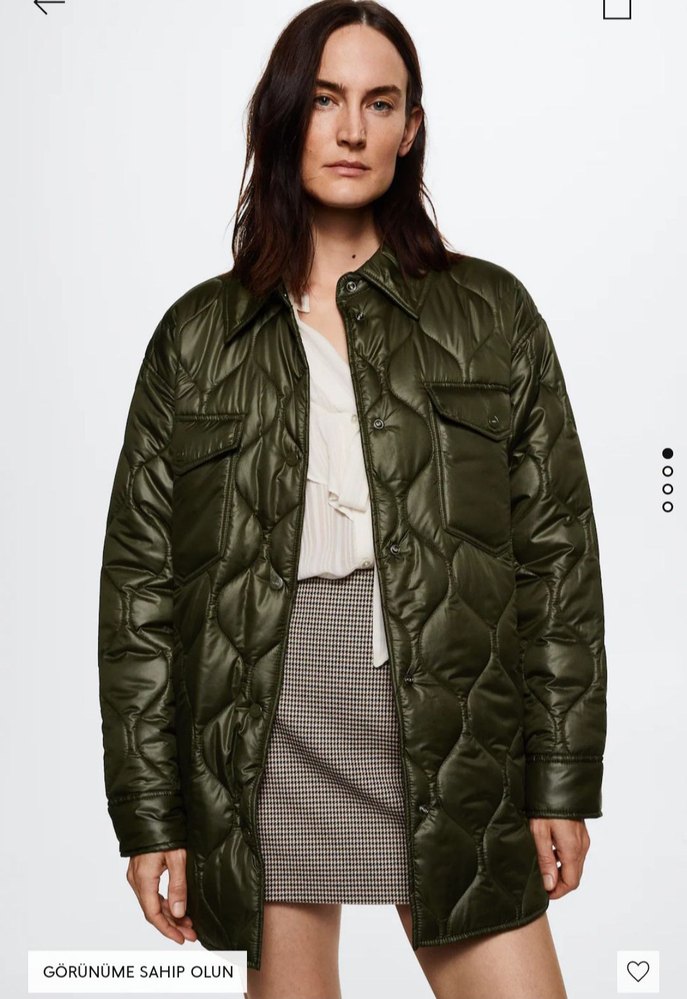 Kadın Haki Mini Kısa Mont - Görsel 3